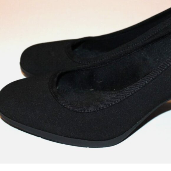 Anne Klein Black Pumps iFlex Shoes 10 M Fabric Coated Comfort Heels NWOB - Picture 6 of 7